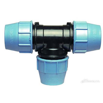 PP kompresioni T komad Unidelta za PE cevi